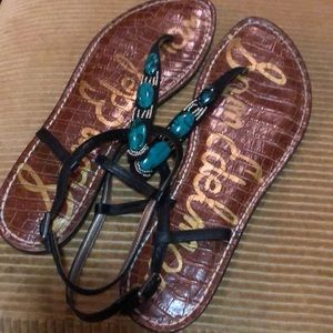 Sam Edelman sandals with blue beads
